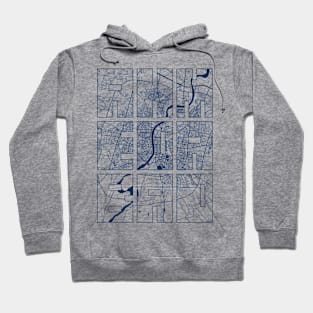 Ahmedabad, Gujarat, India City Map Typography - Coastal Hoodie